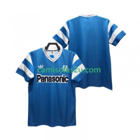 Camisolas de futebol Olympique de Marseille Retro Equipamento Alternativa 1990 Manga Curta